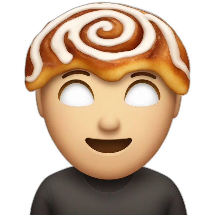 cinnamon roll head emoji