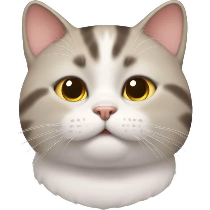 Cat with chubby face emoji