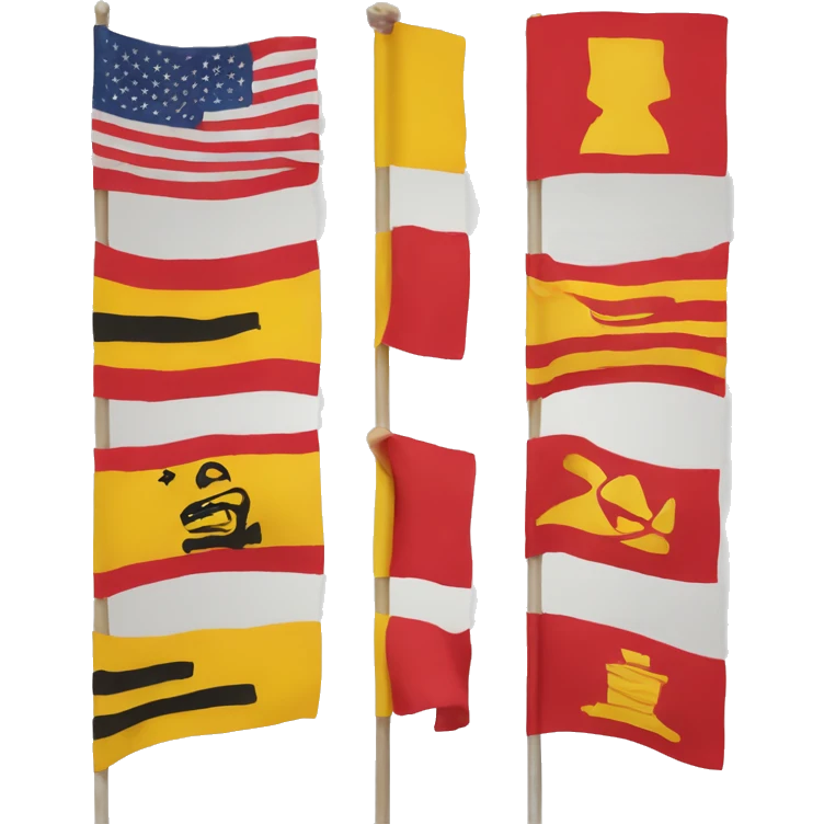 flag yellow on top red on below each half emoji