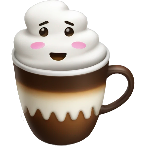 emoji coffe with marshmallow  emoji
