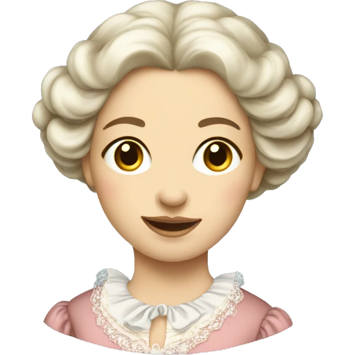 18th century Swiss young lady in dress emoji