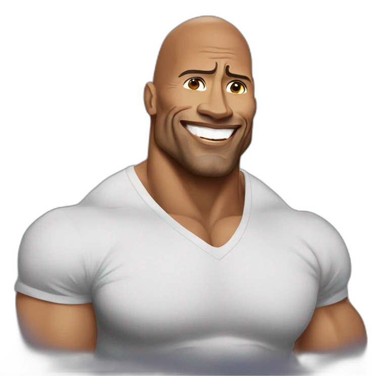 Dwayne Johnson a la sale emoji