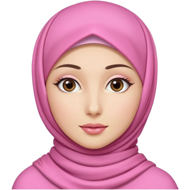 pink hijab woman, beautiful and aesthetic  emoji