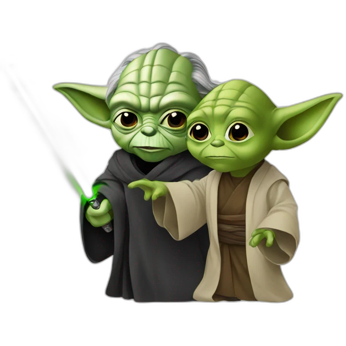 Yoda with vador emoji