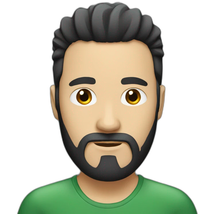 white-man-with-black-hair-mohawk-and-long-black-beard emoji