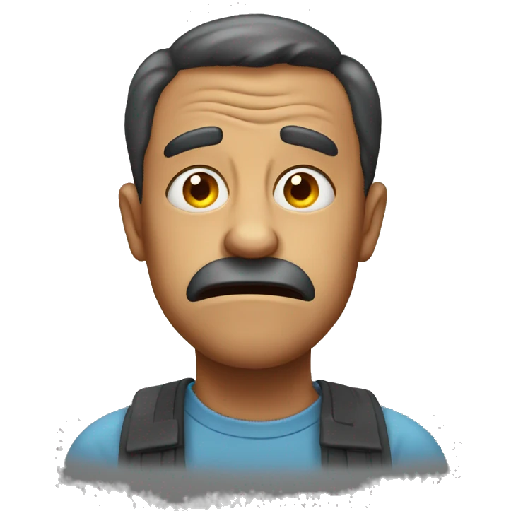 Ugly shocked man  emoji