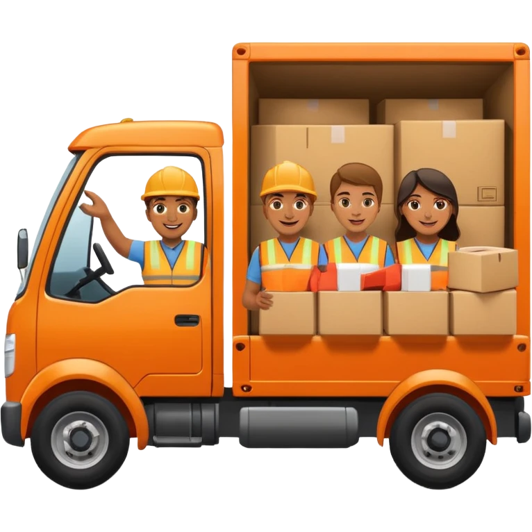 create a realistic emoji showing warehouse logistic partners emoji