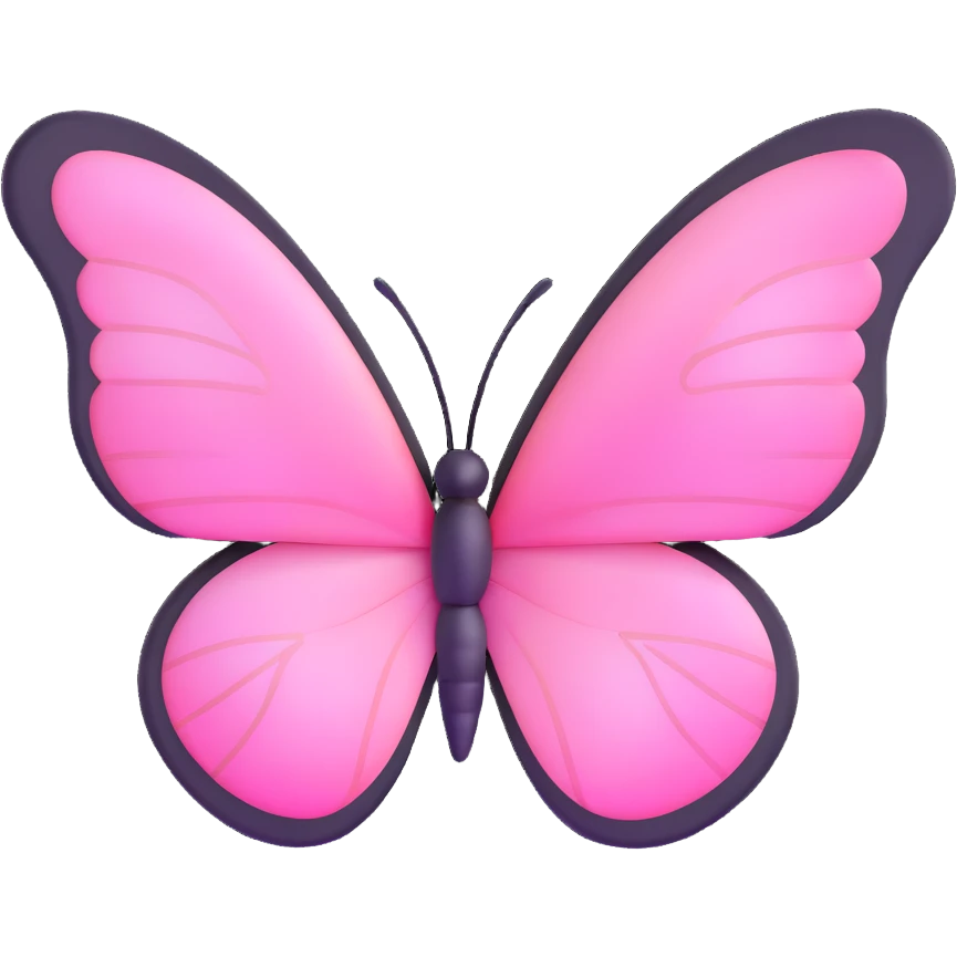Light pink pearlescent butterfly emoji