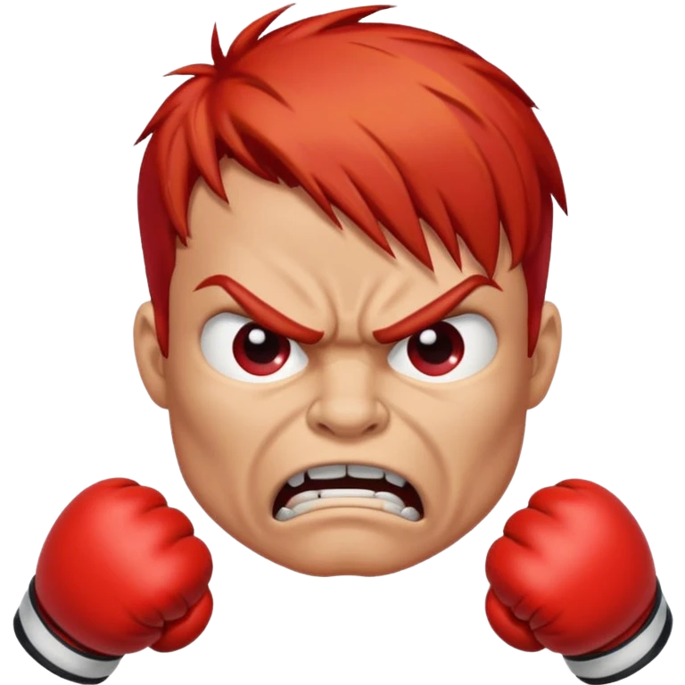 red hair angry boxer  emoji