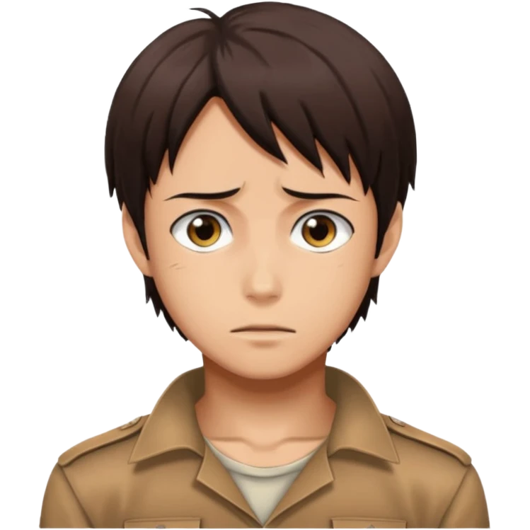 Eren Yeager from attack on titan anime style emoji