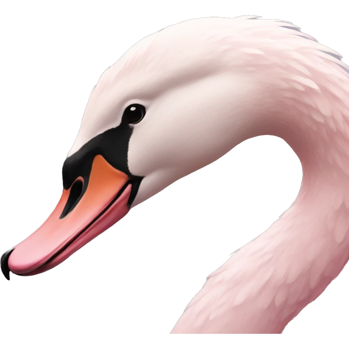 pastel pink swan emoji