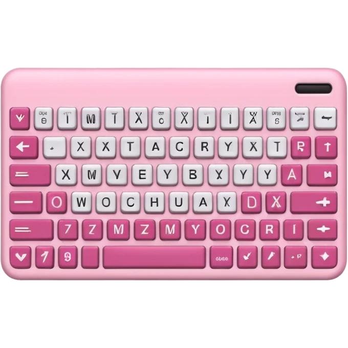 mix light pink dark pink and white girly keyboard emoji
