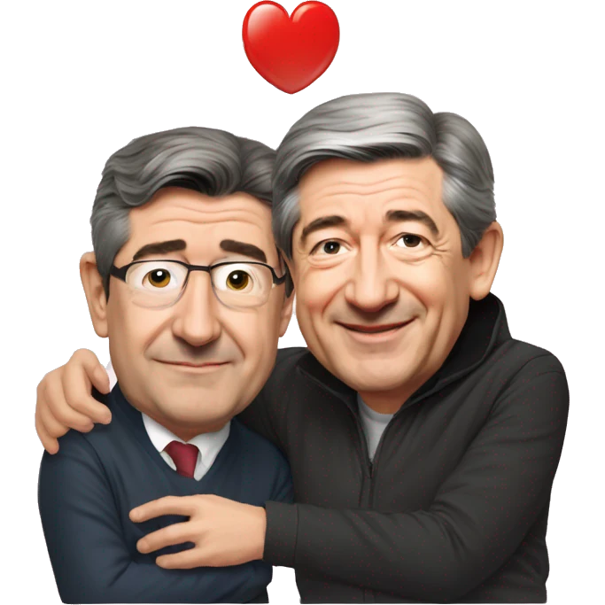 Vladimir Poutine avec jean Luc melenchon  emoji