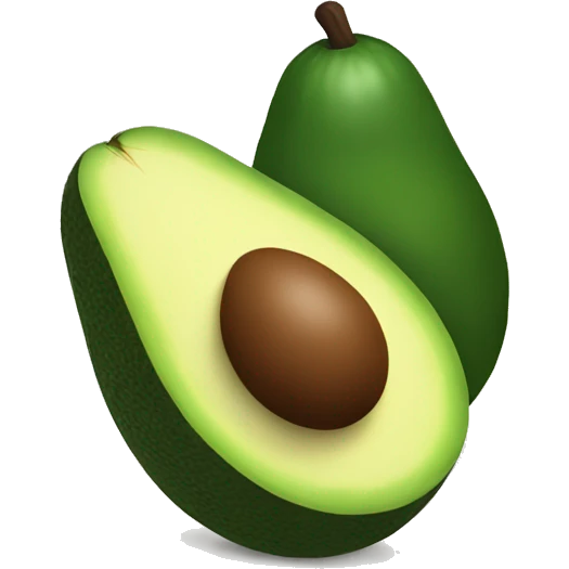 Avocado cut in half  emoji
