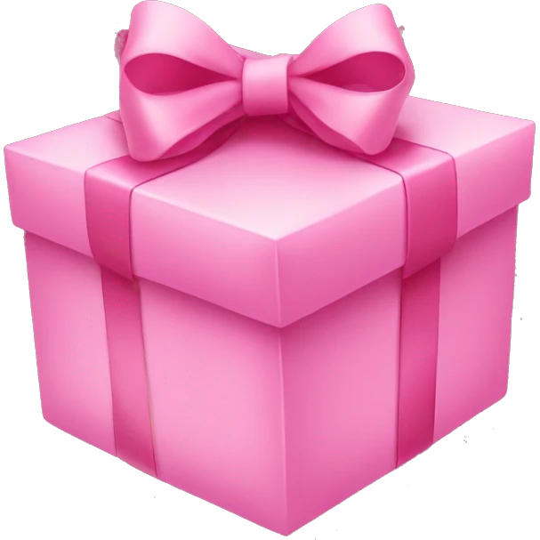 Pink bow on present emoji