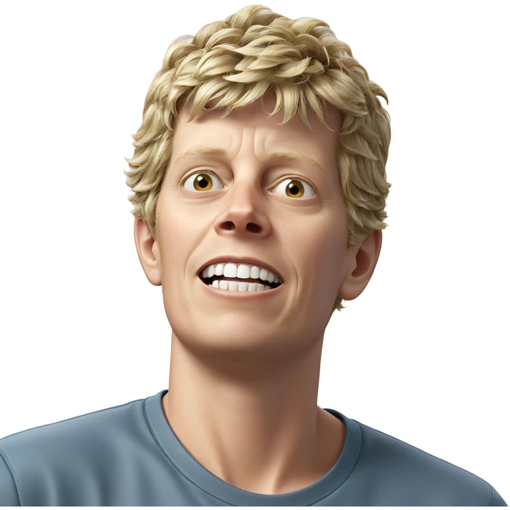 blonde boy with clenched teeth emoji