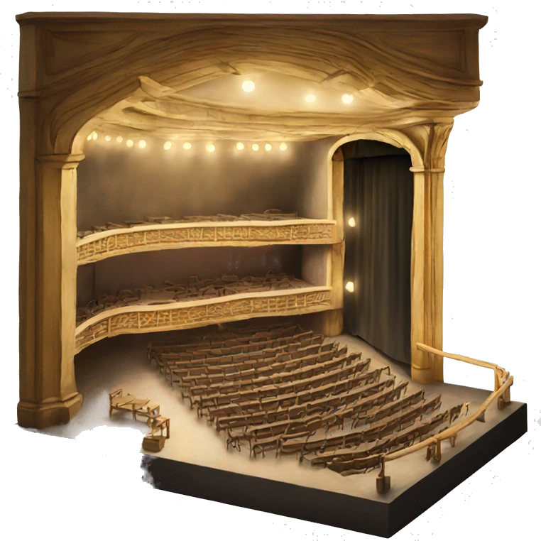 maquette theatre with lights set emoji