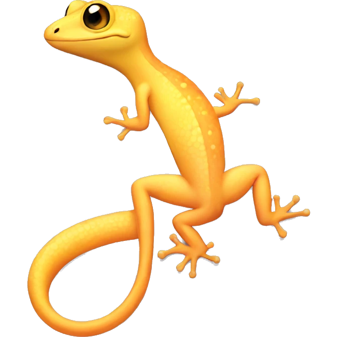 Yellow and peach gecko emoji