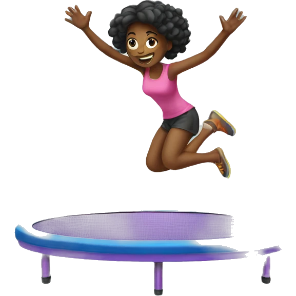 Trampolin Jumping Woman emoji