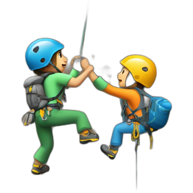 rock climbing together emoji