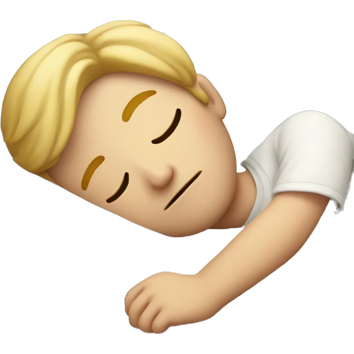 white boy sleeping in bed emoji