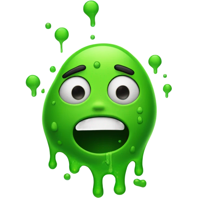 sick person covered in green slime  emoji