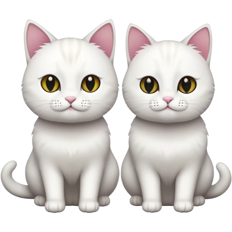 white cat loves black cat emoji