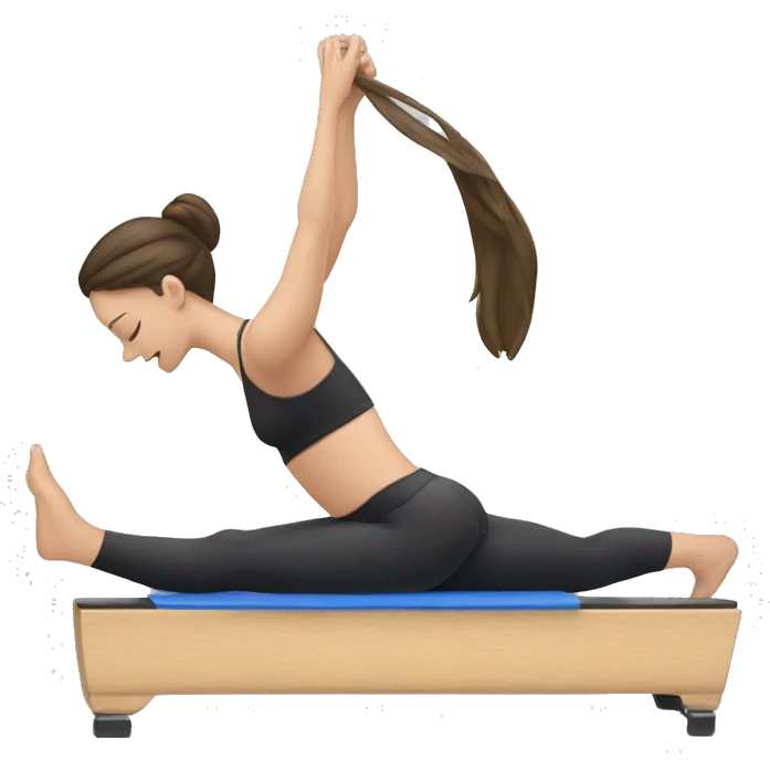 brunette white girl doing Pilates emoji