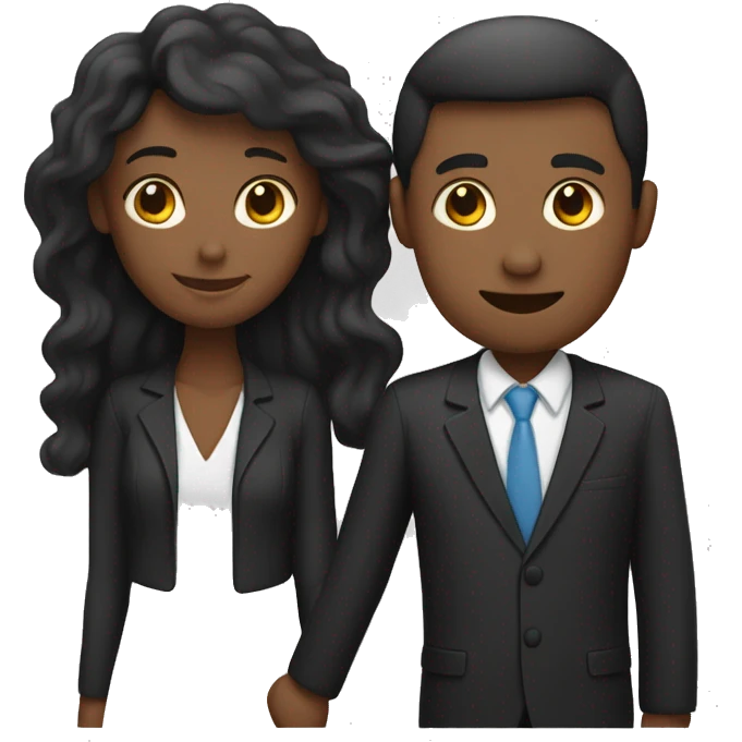 Un couple mixte ou l’homme est noir  emoji
