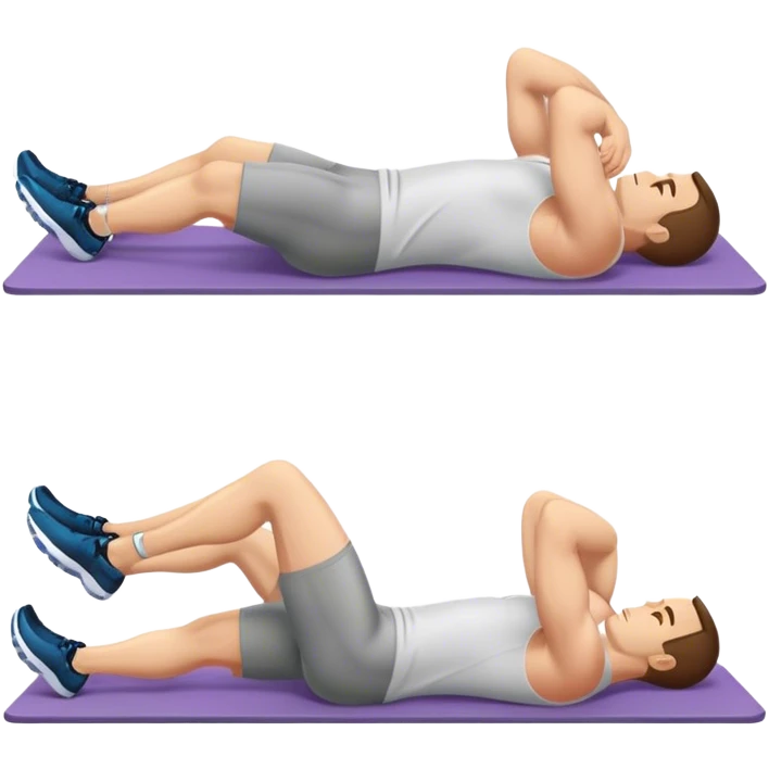lying down man weighted glute bridges emoji