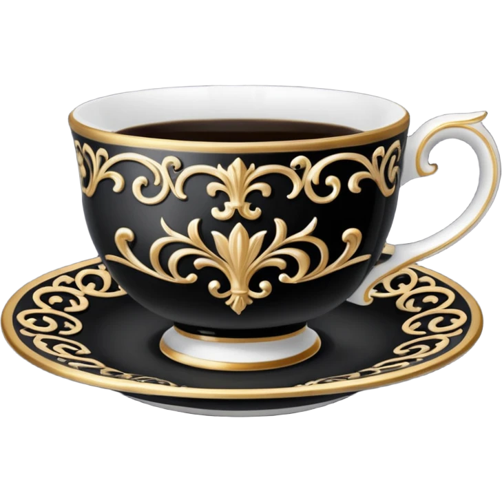 goth black teacup emoji