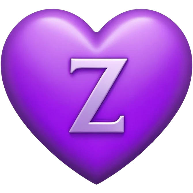 “Z” letter inside a Purple Heart emoji