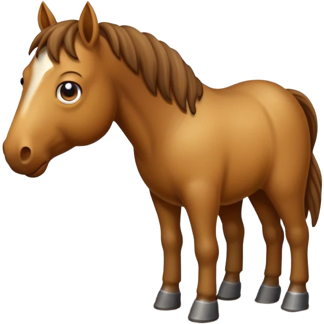 A stinky smelly horse pooping emoji
