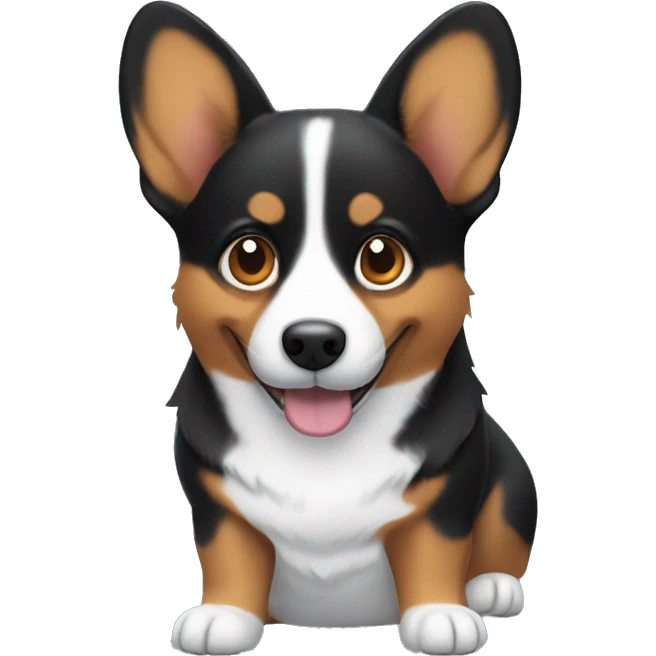 Black corgi emoji