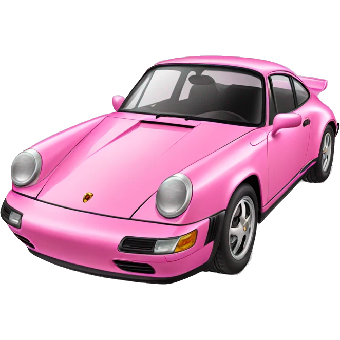 pink porsche car emoji