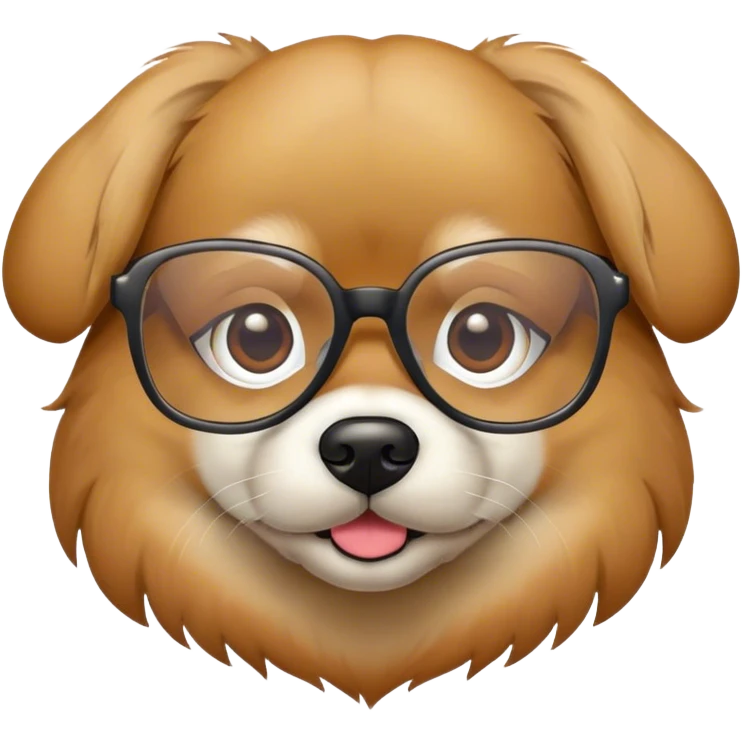 Dog with glasses  emoji