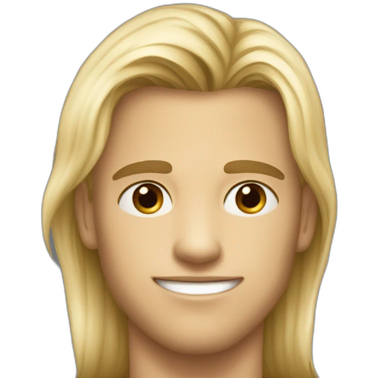 handsome-young-man, light-colored, big-eyes, medium-straight-hairs emoji