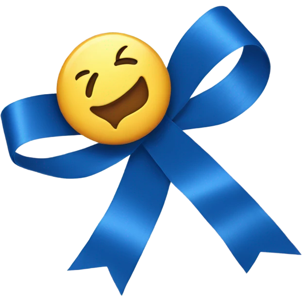 Blue ribbon  emoji