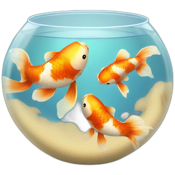 koi in a big fish bowl emoji