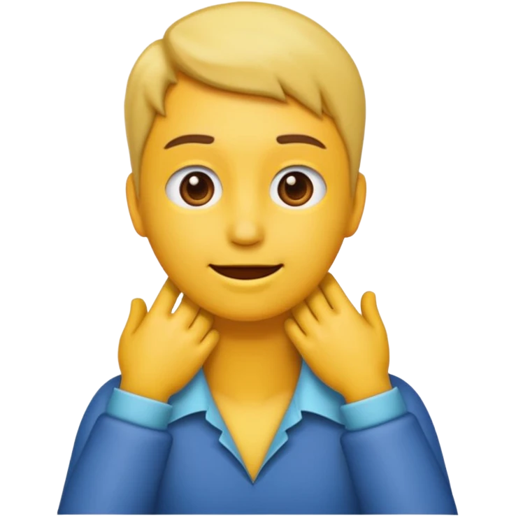 hands on neck emoji emoji