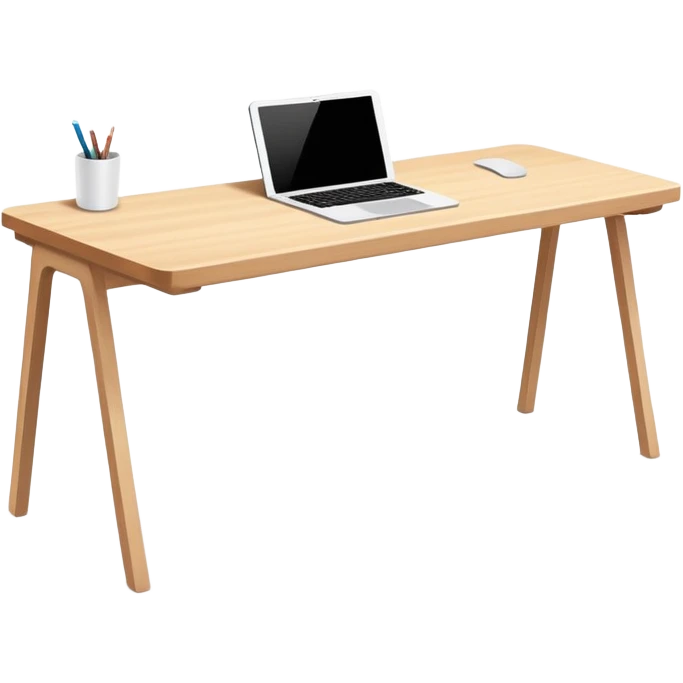 Long White desk table  emoji