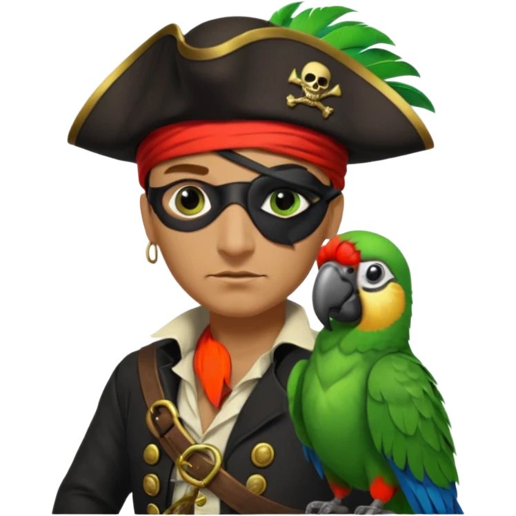 pirate and parrot emoji