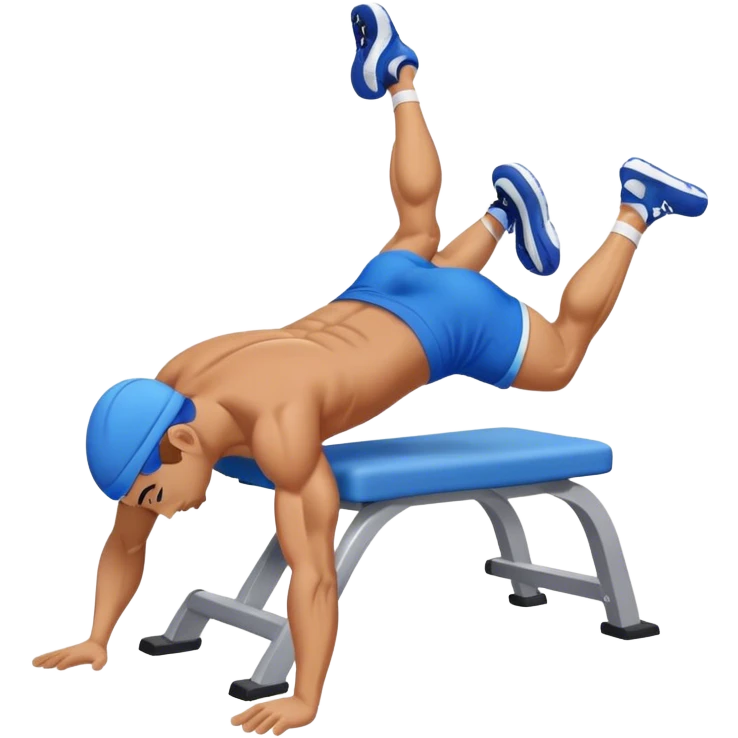 glute-bridges-exercise guy with blue shorts  emoji