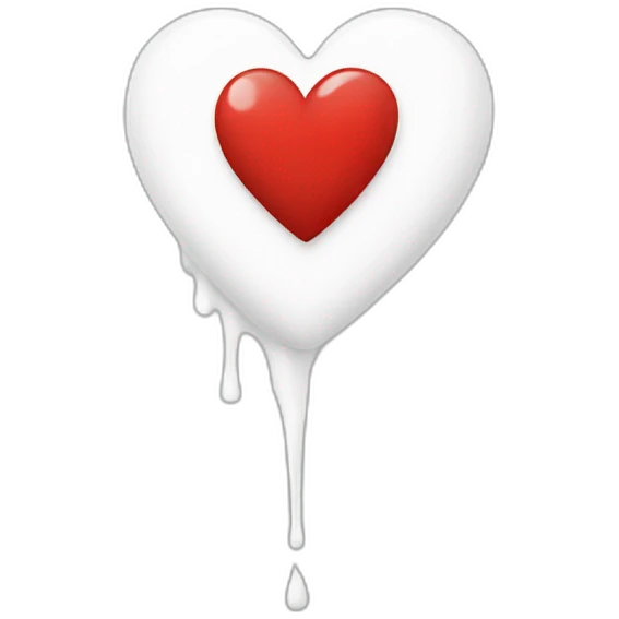 White and red heart  emoji