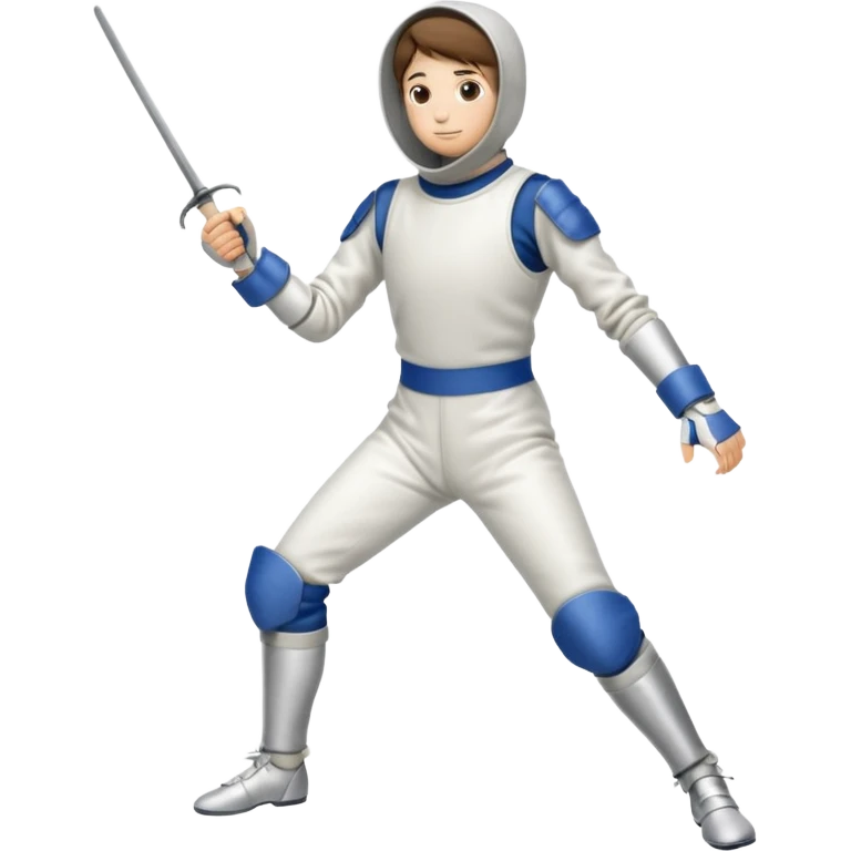 A person wearing fencing equipment with their entire body emoji