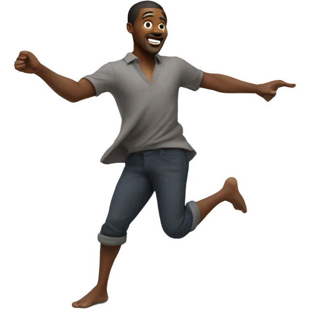 Black man dancing  emoji