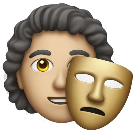 person that holds a theater mask emoji
