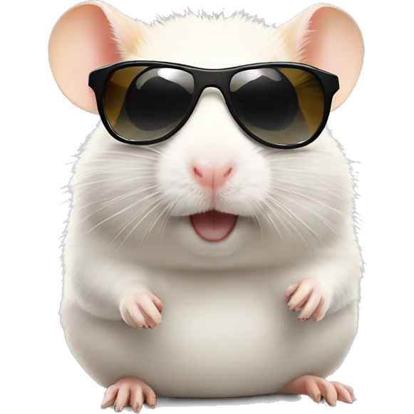 hamster with sunglass emoji