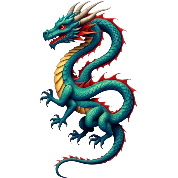 Dragon Tatto on the back body emoji