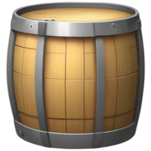Radioctive barrel, Apple style emoji, 3D emoji